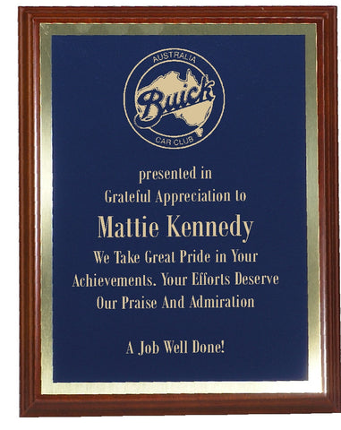 Walnut plaque